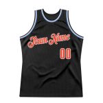 Customizable Authentic Basketball Jersey - Personalized Black & Light Blue Throwback with Name & Number Personalized Black