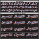 Personalized Baseball Jersey - Black, Orange & Light Blue Custom Sports Apparel Personalized Black Orange-Light Blue Baseball