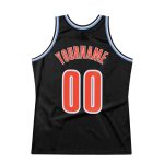 Personalized Black Orange Light Blue Basketball Jersey for Men and Women - Throwback Style Personalized Black Orange-Light