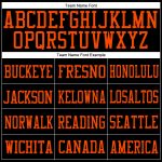 Custom Black Orange Football Jersey - Personalized Team Name and Number, Authentic Mesh Design Personalized Black Orange