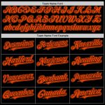 Personalized Black and Orange Baseball Jersey - Authentic Throwback Mesh Jersey Personalized Black Orange Mesh Authentic