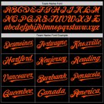 Custom Name and Number Personalized Baseball Jersey Black Orange Mesh Authentic Throwback Design Personalized Black Orange