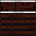 Personalized Black and Orange Throwback Baseball Jersey - Custom Mesh Design Personalized Black Orange Mesh Throwback Baseball