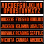 Custom Black and Orange Baseball Jersey Mesh Throwback Style 5 Personalized Black Orange Mesh Throwback Baseball Jersey 5