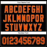Custom Black and Orange 3D Curved Solid Baseball Jersey - Personalized Sports Apparel Personalized Black Orange-Old Gold