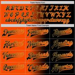 Personalized Gradient Fashion Jacket - Black, Orange & Old Gold Bomber Full-Snap Varsity Letterman Personalized Black Orange-Old