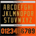 Custom Name Number Gradient Varsity Jacket Black Orange Old Gold Bomber Full-Snap Fashion Team Letterman Personalized Black