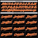 Personalized Fashion Baseball Jersey in Black, Orange, and Olive-Cream Colors Personalized Black Orange Olive-Cream Split