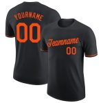 Personalized Performance T-Shirt in Black and Orange for Custom Style Personalized Black Orange Performance T-Shirt