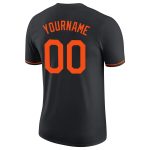 Personalized Performance T-Shirt in Black and Orange for Custom Style Personalized Black Orange Performance T-Shirt