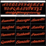 Custom Team Name and Number Personalized Black Orange Performance T-Shirt Personalized Black Orange Performance T-Shirt Team
