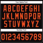Custom Team Name and Number Personalized Black Orange Performance T-Shirt Personalized Black Orange Performance T-Shirt Team