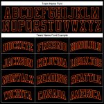 Personalized Black Orange Basketball Jersey with Pinstripe Design Personalized Black Orange Pinstripe Black-Orange Basketball