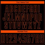 Custom Name Number Soccer Jersey Sublimation Fashion Pinstripe Fade Black Orange Personalized Team Uniform Personalized Black