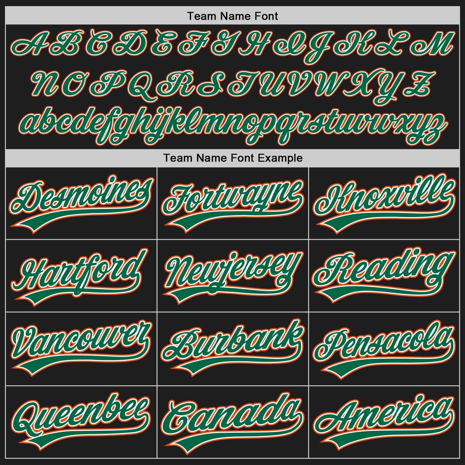 Personalized Black Orange Pinstripe Baseball Jersey - Kelly Green White Design Personalized Black Orange Pinstripe Kelly - Image 4