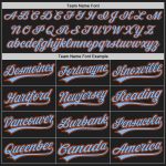 Personalized Baseball Jersey Black Orange Pinstripe Light Blue for Men & Women Personalized Black Orange Pinstripe Light