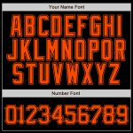 Custom Team Jersey Black Orange Pinstripe - Personalized with Name and Number, Authentic Baseball Jersey Personalized Black