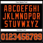 Custom Personalized Black and Orange Pinstripe Basketball Jersey - Team Name and Number Personalized Black Orange Pinstripe