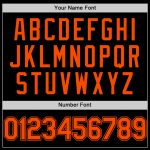 Personalized Black and Orange Pinstripe Sleeveless Baseball Jersey for Men Personalized Black Orange Pinstripe Orange Sleeveless