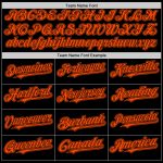 Personalized Black and Orange Pinstripe Sleeveless Baseball Jersey for Men Personalized Black Orange Pinstripe Orange Sleeveless