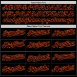 Personalized Black and Orange Pinstripe Sleeveless Baseball Jersey for Men Personalized Black Orange Pinstripe Orange Sleeveless