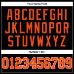 Custom Personalized Black Orange Pinstripe Basketball Jersey with Name and Number - Authentic Team Apparel Personalized Black