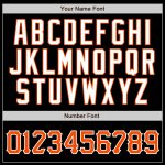 Personalized Black Orange Pinstripe Baseball Jersey - Custom Orange White Sportswear Personalized Black Orange Pinstripe