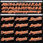 Personalized Black Orange Pinstripe Baseball Jersey - Custom Orange White Sportswear Personalized Black Orange Pinstripe