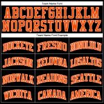 Personalized Basketball Jersey Black Orange Pinstripe Orange-White for Men Personalized Black Orange Pinstripe Orange-White