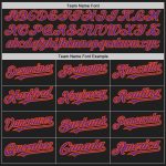 Custom Name Number Two-Button Unisex Softball Jersey Black Orange Pinstripe Purple Personalized Team Gear Personalized Black
