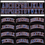 Custom Name Number Basketball Jersey - Personalized Black Orange Pinstripe Royal Orange Authentic Design Personalized Black