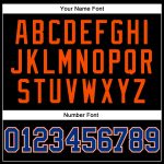 Custom Black Orange Pinstripe Basketball Jersey - Personalized Royal Orange Design Personalized Black Orange Pinstripe Royal-Orange