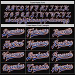 Custom Name Number Varsity Jacket Black Orange Pinstripe Royal White Bomber Full-Snap Letterman Personalized Black Orange
