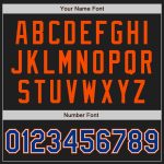 Custom Name Number Unisex Softball Jersey Black Orange Pinstripe Royal-White Two-Button Personalized Team Apparel Personalized