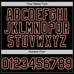 Custom Personalized Baseball Jersey Black Orange Pinstripe Sleeveless with Custom Name and Number Authentic Personalized