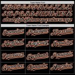 Custom Personalized Baseball Jersey Black Orange Pinstripe Sleeveless with Custom Name and Number Authentic Personalized