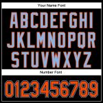 Personalized Black Orange Powder Blue 3D Curve Baseball Jersey for Men Personalized Black Orange-Powder Blue 3D Curve Solid