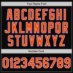 Personalized Two Tone Bomber Jacket in Black Orange Purple - Full-Snap Varsity Letterman Style Personalized Black Orange-Purple
