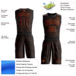 Custom Name Number Basketball Jersey Sublimation Suit - Personalized Black Orange Round Neck Team Uniform Personalized Black