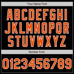 Personalized Black Orange Royal Split Fashion Jersey for Baseball Personalized Black Orange-Royal Split Fashion Baseball