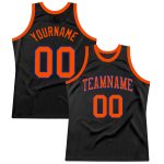 Custom Black and Orange Royal Throwback Basketball Jersey for Men Personalized Black Orange-Royal Throwback Basketball Jersey