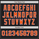 Personalized Two Tone Baseball Jersey in Black and Orange-Royal Colors Personalized Black Orange-Royal Two Tone Baseball