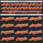 Personalized Two Tone Baseball Jersey in Black and Orange-Royal Colors Personalized Black Orange-Royal Two Tone Baseball
