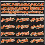 Custom Name and Number Personalized Black Orange-Teal Two Tone Baseball Jersey Authentic Team Gear Personalized Black Orange-Teal