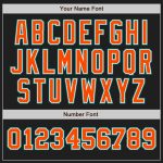 Personalized Two Tone Baseball Jersey in Black, Orange, and Teal Personalized Black Orange-Teal Two Tone Baseball Jersey