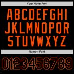 Personalized Baseball Jersey for Men and Women - Black Orange Throwback Style Personalized Black Orange Throwback Baseball