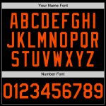 Customizable Black and Orange Baseball Jersey with 3D Geometric Pattern - Personalized Name and Number Design Personalized