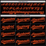 Personalized Black Orange Softball Jersey for Men and Women, Two-Button Unisex Design Personalized Black Orange Two-Button