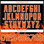 Personalized 3D Abstract Splash Grunge Art Baseball Jersey - Black Orange White Personalized Black Orange-White 3D Abstract