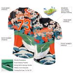 Personalized 3D Animal Crane T-Shirt in Black, Orange, and White - Unique Performance Apparel Personalized Black Orange-White